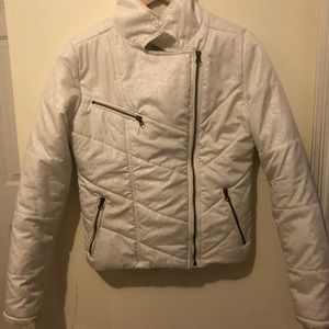 Charlotte Russe white cheetah winter coat